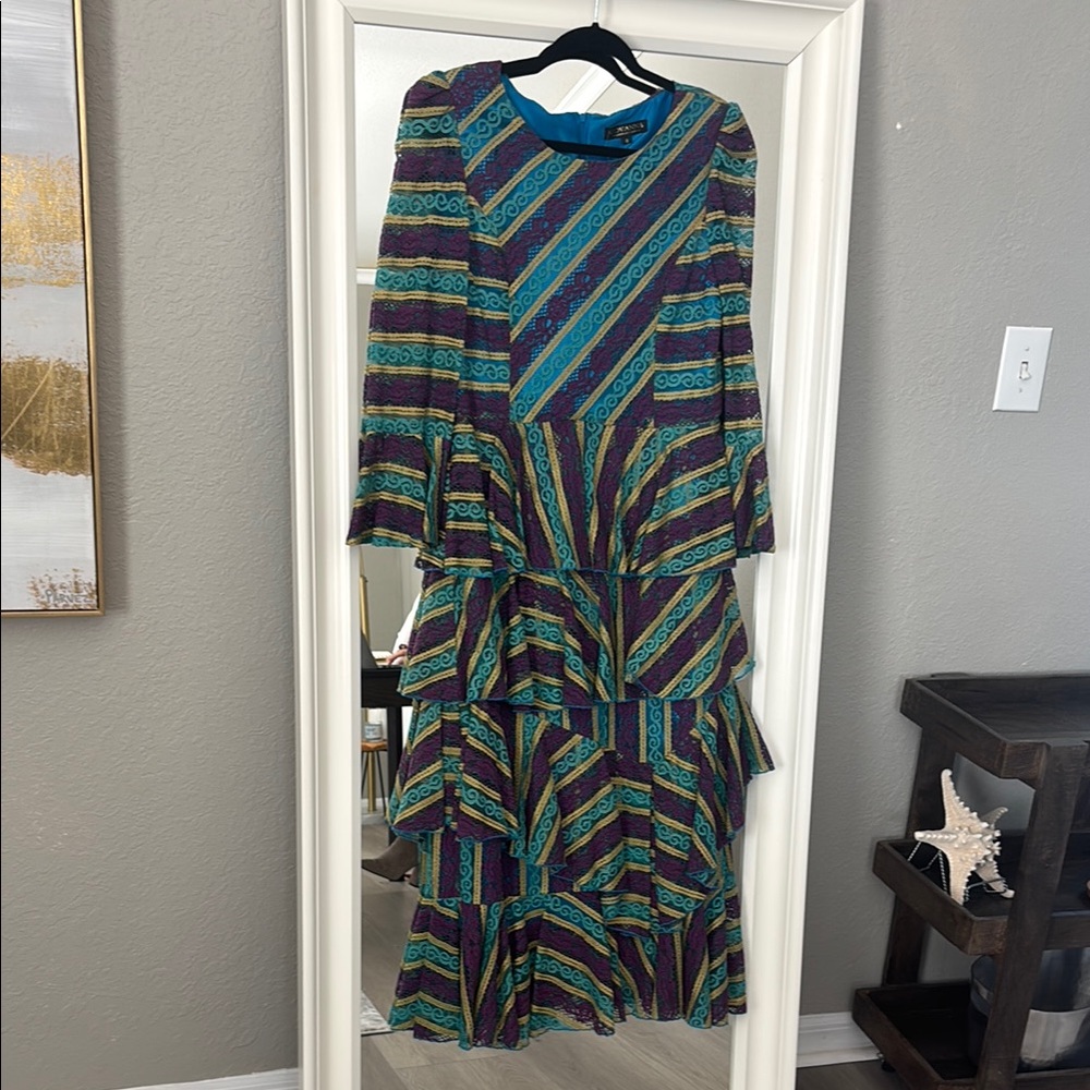 Vintage Giovanna Multicolor Striped Women's Dress